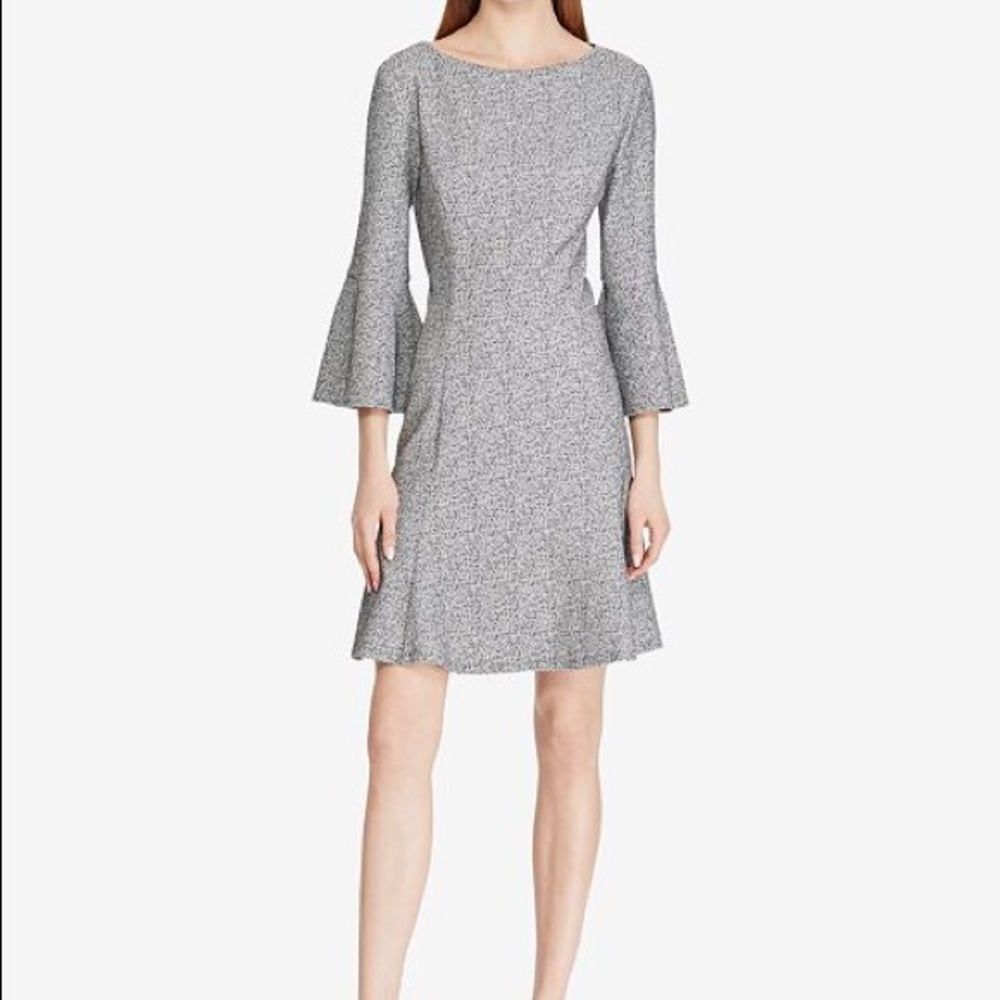 Tweed Bell-Sleeve Dress